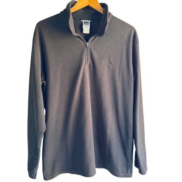 The North Face Mens XL Black 1/4 Zip Pullover Fleece Jacket Athletic - Picture 1 of 8